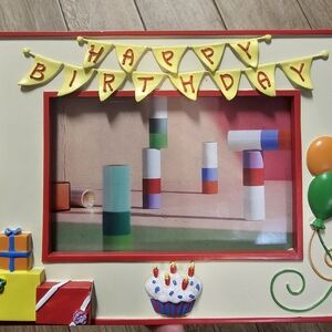 Russ Picture Frame Happy BIRTHDAY Vintage